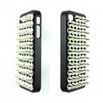 Wholesale iPhone 4 4S 3D Spike Punk Studs Case (Silver)